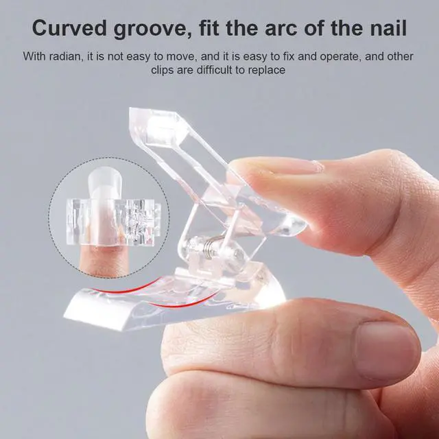 Alt view image 4 of 7 - 10 PCS Nail Tips Clip Quick Building Poly Builder Gel DIY Extension Clamp Clips