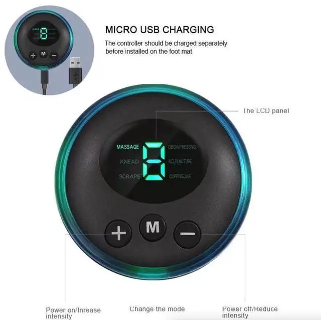 Alt view image 4 of 7 - EMS Foot Massager Leg Reshaping Electric Deep Kneading Muscle Pain Relax Machine