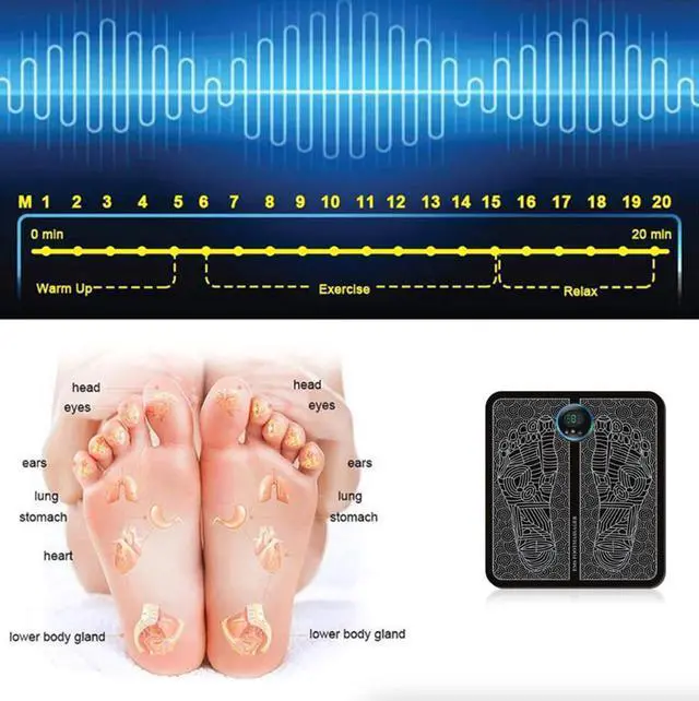 Alt view image 3 of 7 - EMS Foot Massager Leg Reshaping Electric Deep Kneading Muscle Pain Relax Machine