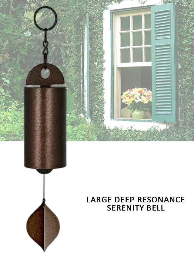 Alt view image 7 of 7 - Large Deep Resonance Serenity Metal Bell Heroic Wind Chimes Outdoor Garden Decor