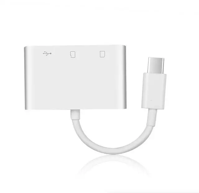 Alt view image 5 of 7 - USB C 3 in 1 Hub Converter Type-C Adapter SD Card Reader For MacBook Pro Laptop