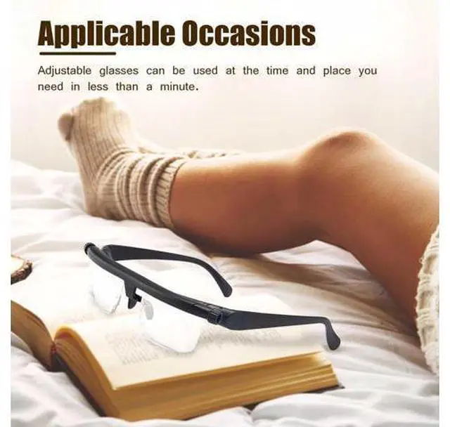 Alt view image 7 of 7 - Dial Adjustable Glasses Variable Focus For Reading Distance Vision Eyeglasses US