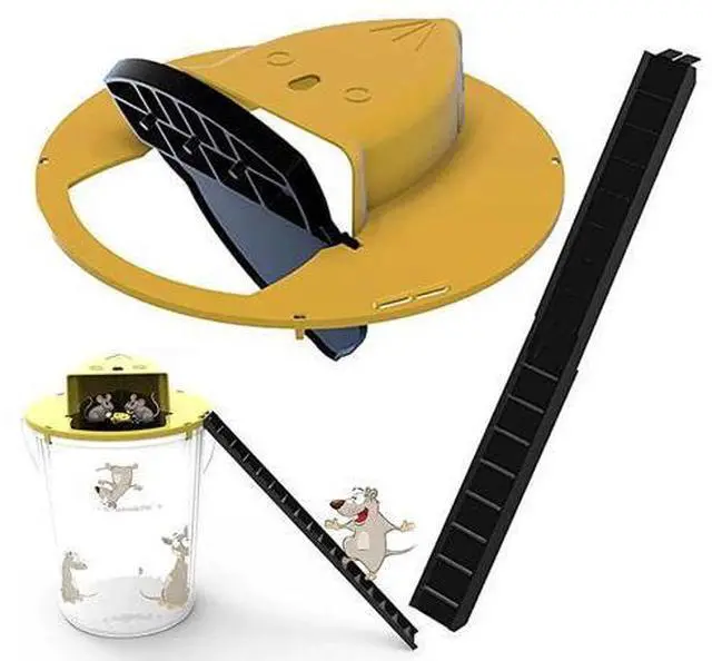 Alt view image 4 of 7 - Mouse Rat Trap Flip & Slide Mouse Trap Bucket Catcher Mousetrap Slide Bucket Lid
