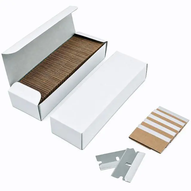 Main image of 100 PCS Razor Blades Single Edge Extra Sharp Heat Treated Safety Knife Scrapers