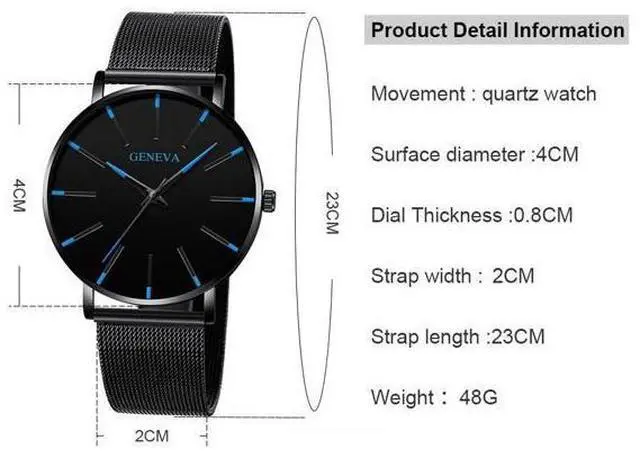 Alt view image 6 of 7 - Waterproof Men's Watch Stainless Steel Quartz Luminous Classic Watches Business