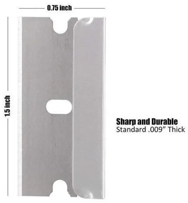 Alt view image 4 of 7 - 100 PCS Razor Blades Single Edge Extra Sharp Heat Treated Safety Knife Scrapers