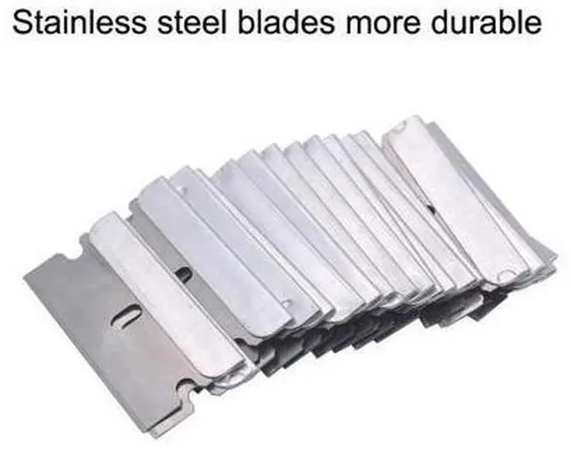 Alt view image 6 of 7 - 100 PCS Razor Blades Single Edge Extra Sharp Heat Treated Safety Knife Scrapers