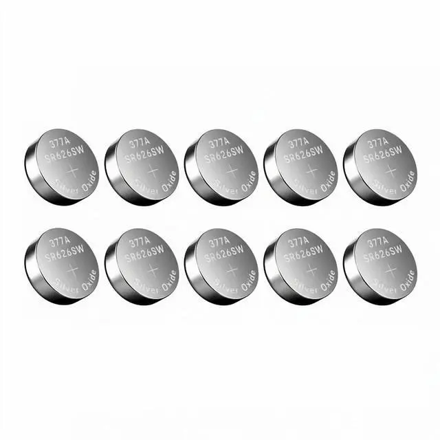 Main image of 10 x OEM SPEC 377 376 364 363 WATCH BATTERY SR626SW SR626W Silver Oxide Battery