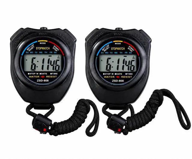 Main image of 2PCS SET Digital Stopwatch Sports Counter Chronograph Date Timer Odometer Watch
