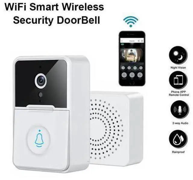 Alt view image 4 of 7 - Wireless Security Smart WiFi Doorbell Intercom Video Camera Door Ring Bell Chime