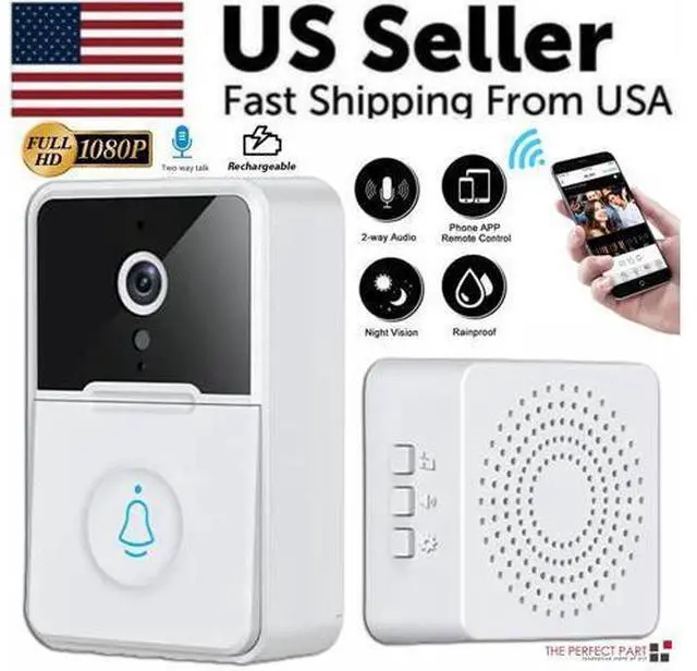 Alt view image 3 of 7 - Wireless Security Smart WiFi Doorbell Intercom Video Camera Door Ring Bell Chime