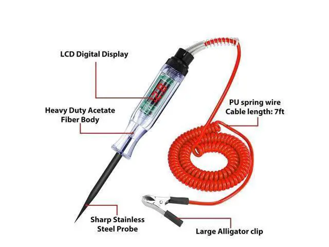 Alt view image 4 of 7 - Digital Electric Voltage Circuit Tester Automotive Test Light Car Truck 6-24V US