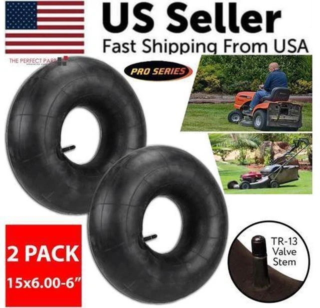 Alt view image 3 of 7 - 2PCS 15x6.00-6 Lawn Mower Tire Inner Tubes 15X6-6, 15X6x6, 15/6x6 TR13 Valve ATV