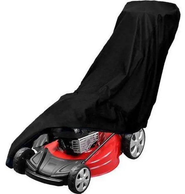 Alt view image 2 of 7 - Waterproof Lawn Mower Cover Heavy Duty UV Protector for Push Mower Universal Fit