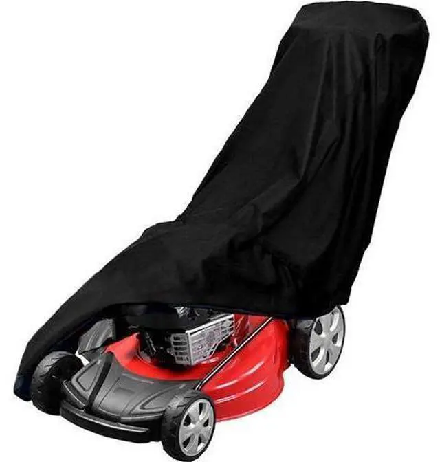 Alt view image 7 of 7 - Waterproof Lawn Mower Cover Heavy Duty UV Protector for Push Mower Universal Fit