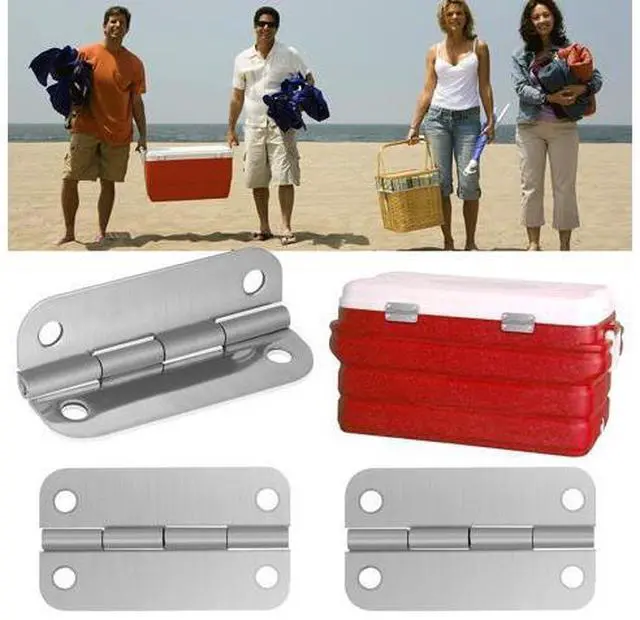Alt view image 6 of 7 - 3PCS Stainless Steel Cooler Hinges & Screws Replacements For Igloo Cooler Parts