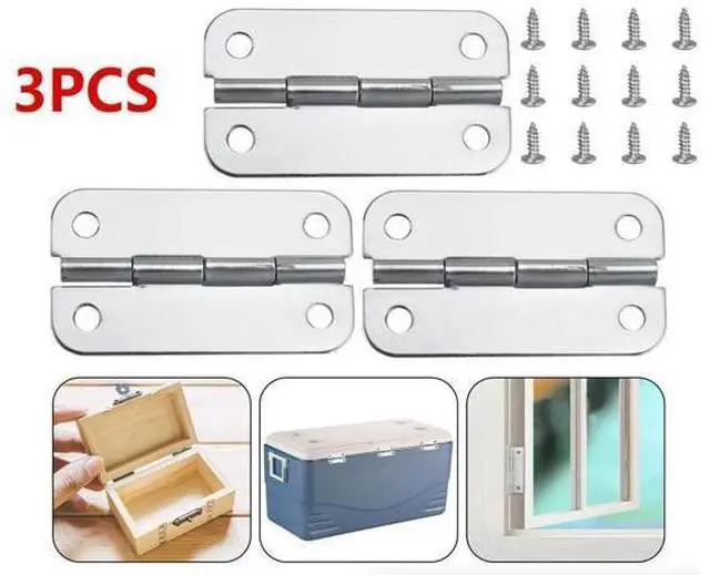 Alt view image 7 of 7 - 3PCS Stainless Steel Cooler Hinges & Screws Replacements For Igloo Cooler Parts
