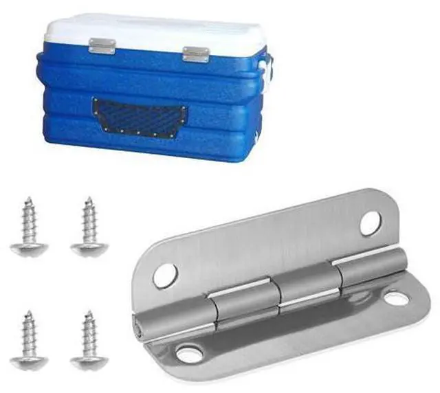 Alt view image 5 of 7 - 3PCS Stainless Steel Cooler Hinges & Screws Replacements For Igloo Cooler Parts