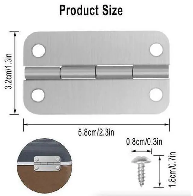Alt view image 4 of 7 - 3PCS Stainless Steel Cooler Hinges & Screws Replacements For Igloo Cooler Parts