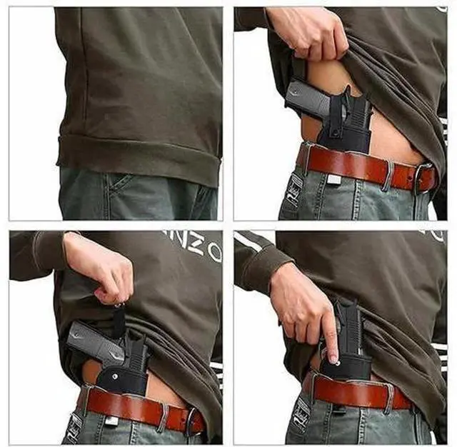 Alt view image 4 of 7 - Gun Holster Tactical Concealed Carry Left Right Hand Pistol IWB OWB Universal