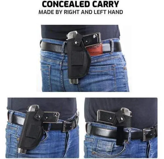 Alt view image 5 of 7 - Gun Holster Tactical Concealed Carry Left Right Hand Pistol IWB OWB Universal