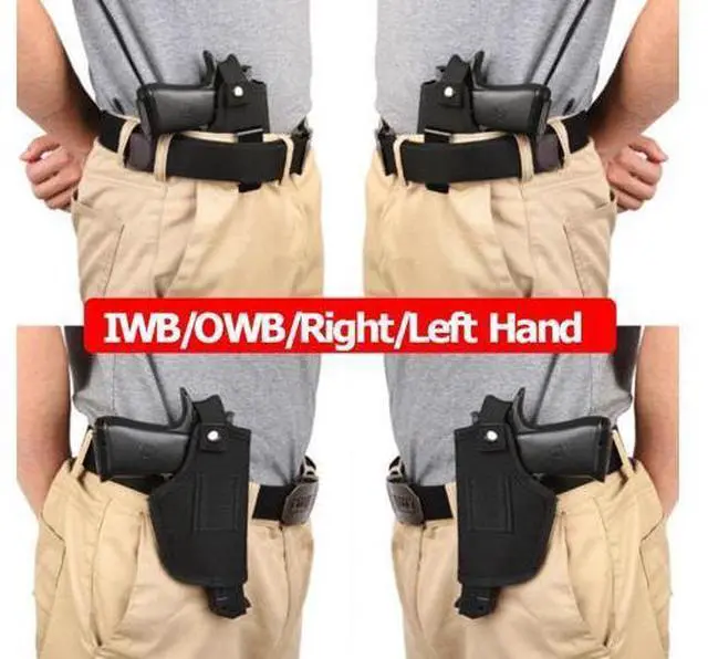 Alt view image 7 of 7 - Gun Holster Tactical Concealed Carry Left Right Hand Pistol IWB OWB Universal
