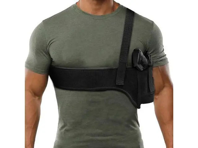 Alt view image 2 of 7 - Tactical Concealed Carry Shoulder Waist Pistol Hand Gun Holder Holster Pouch US