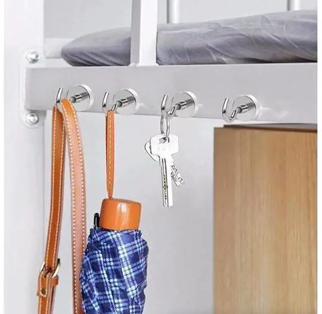 Alt view image 7 of 7 - 10 Pack Dia Strong Magnetic Hook Hanger N52 Neodymium Clamping Magnet Hooks USA