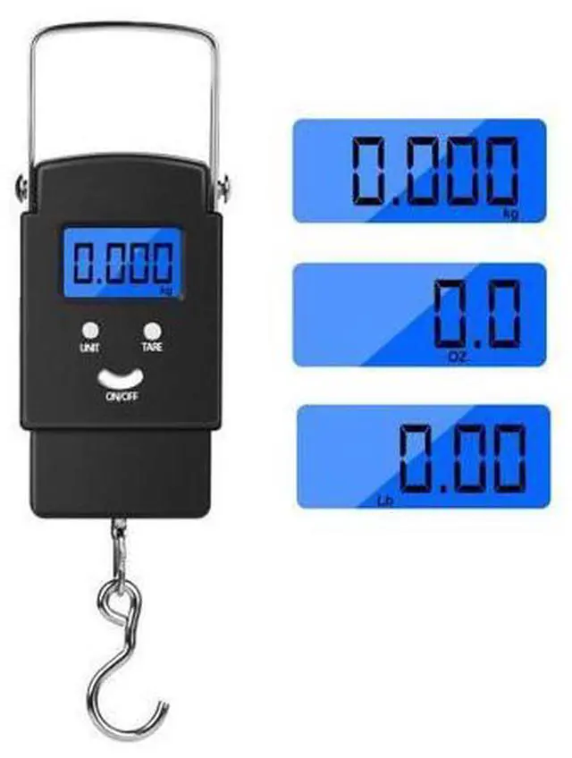 Alt view image 5 of 7 - Portable Fish Scale Travel LCD Digital Hanging Luggage Electronic 110lb / 50kg