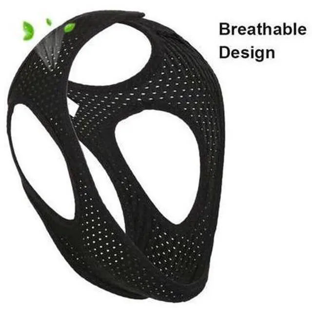 Alt view image 4 of 7 - Anti Snoring Chin Strap Sleep Apnea Snore Stop Belt Snoreless Sleep Jaw Solution
