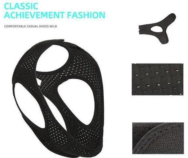 Alt view image 7 of 7 - Anti Snoring Chin Strap Sleep Apnea Snore Stop Belt Snoreless Sleep Jaw Solution