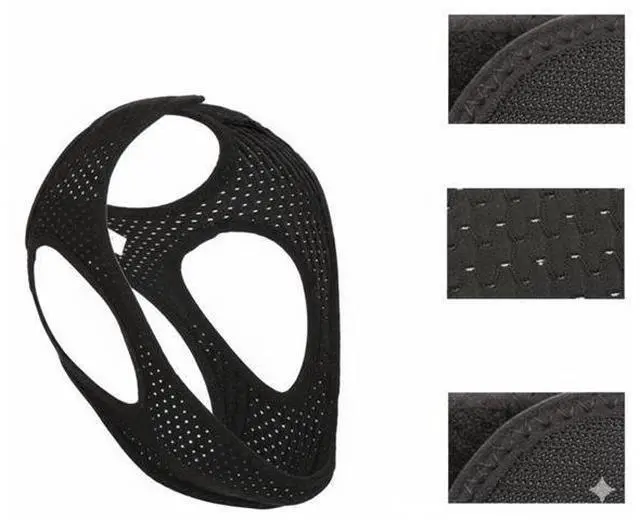 Alt view image 2 of 7 - Anti Snoring Chin Strap Sleep Apnea Snore Stop Belt Snoreless Sleep Jaw Solution