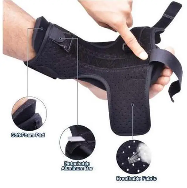 Alt view image 6 of 7 - Plantar Fasciitis Night Splint Adjustable Foot Drop Ankle Brace Support Toe Pain