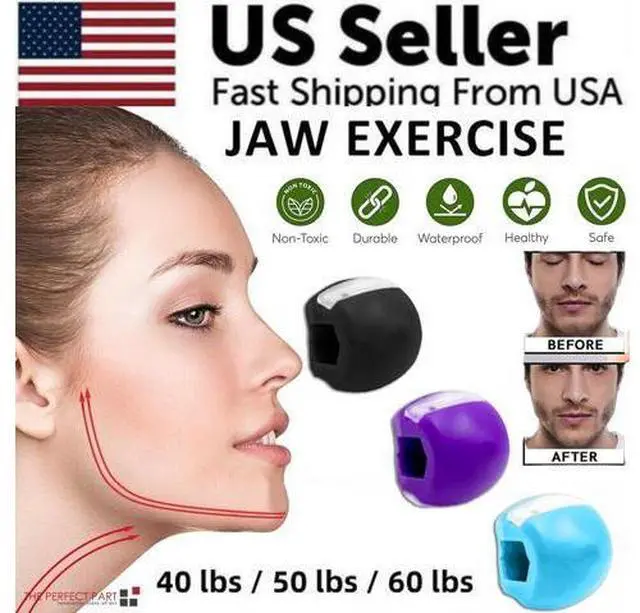 Alt view image 3 of 7 - 3PCS Jawline Exerciser Mouth Exercise Fitness Ball Neck Face Jaw Trainer Toning