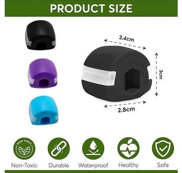 Alt view image 7 of 7 - 3PCS Jawline Exerciser Mouth Exercise Fitness Ball Neck Face Jaw Trainer Toning