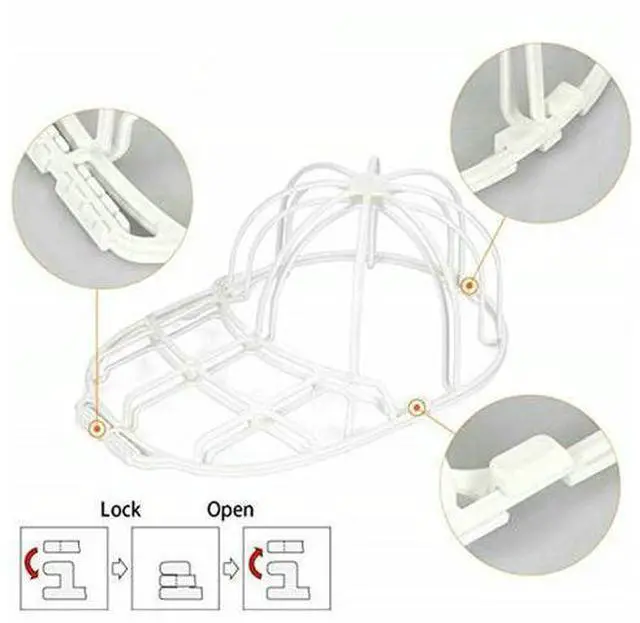Alt view image 6 of 7 - 3 Pack Hat Washer Baseball Cap Cleaner Machine Washing Cage Holder Frame Net New