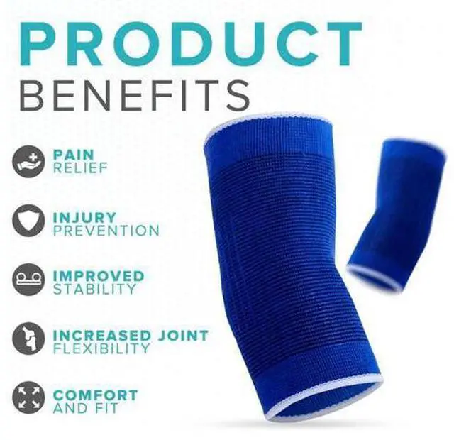 Alt view image 4 of 7 - Elbow Elastic Compression Sleeve Elbow Brace Tennis Arthritis Bursitis Relief