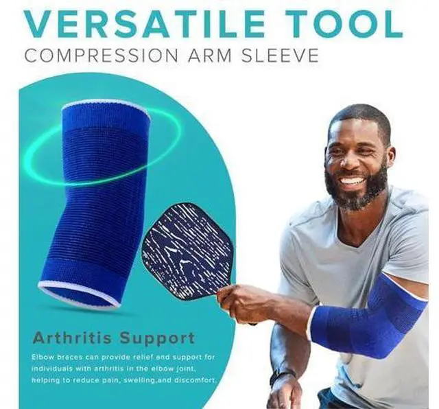 Alt view image 5 of 7 - Elbow Elastic Compression Sleeve Elbow Brace Tennis Arthritis Bursitis Relief
