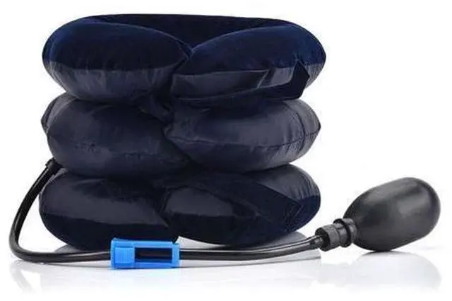 Alt view image 2 of 7 - Cervical Neck Traction Device Collar Brace Support Pain Relief Stretcher Therapy