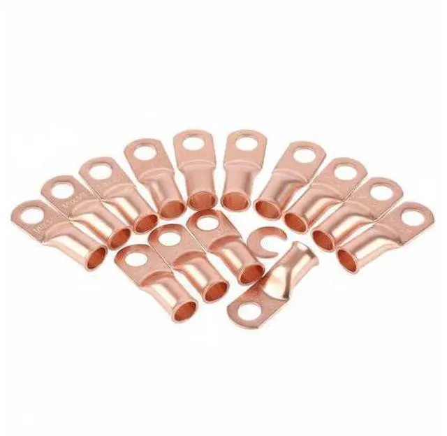 Alt view image 2 of 7 - 20PCS 1/0 AWG Gauge Copper Lugs W/ BLACK & RED Heat Shrink Ring Terminals Wire