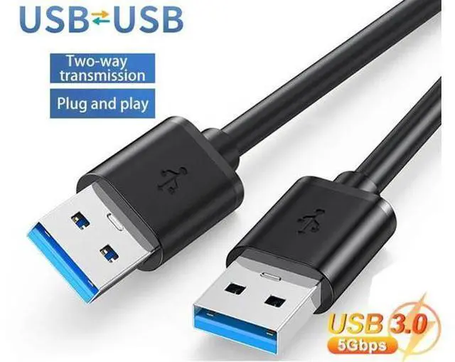 Alt view image 2 of 7 - USB 3.0 A Male to A Male Cable Data Transfer Super Speed Power Charger Metal 6FT