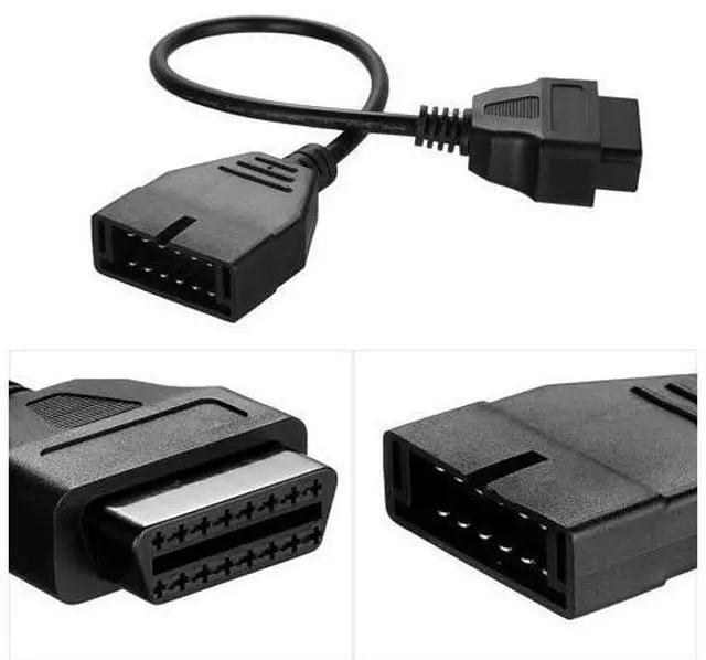 Alt view image 4 of 7 - 12 Pin OBD1 To 16 Pin OBD2 Convertor Adapter Cable For GM Diagnostic Scanner US