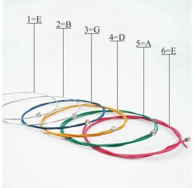 Alt view image 6 of 7 - 3 Sets of 6 Guitar Strings Replacement Steel String For Acoustic Guitar 1st-6th