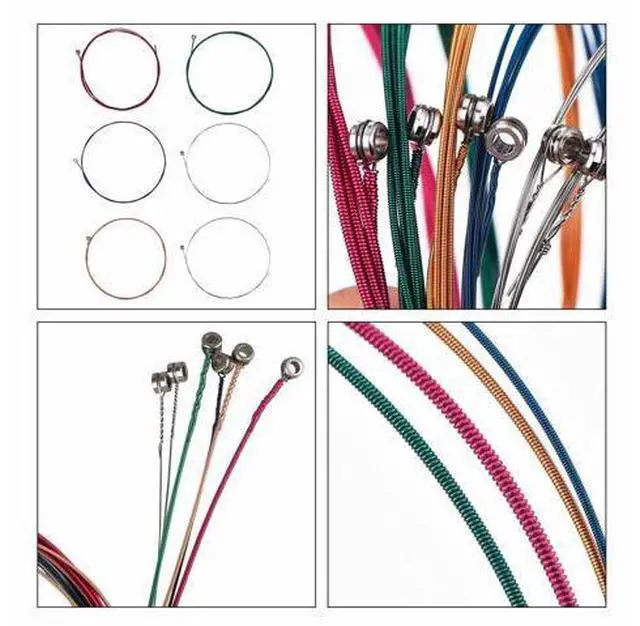 Alt view image 4 of 7 - 3 Sets of 6 Guitar Strings Replacement Steel String For Acoustic Guitar 1st-6th