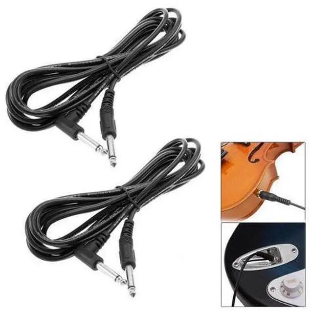 Alt view image 2 of 7 - 2 PACK 10FT Electric Patch Cord Guitar Amplifier Amp Cable Right Angle 90 Degree
