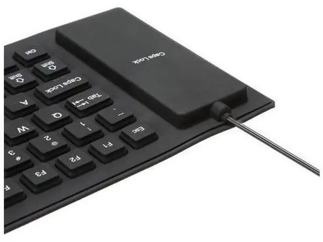 Alt view image 7 of 7 - Waterproof Silicone Keyboard Foldable Flexible USB Dustproof DirtProof Full Size