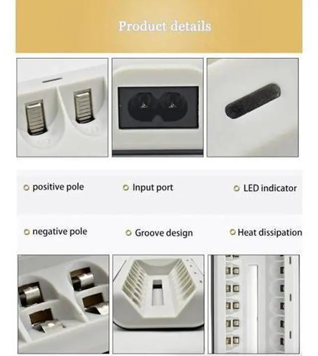 Alt view image 7 of 7 - 8 Slot Battery Charger For Ni-MH Ni-CD AA AAA Rechargeable Batteries Fast Charge