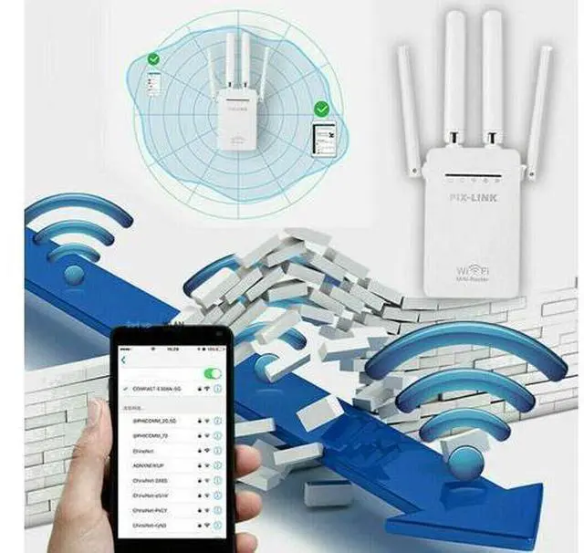 Alt view image 5 of 7 - 1200Mbps WiFi Range Extender Repeater Wireless Amplifier Router Signal Booster