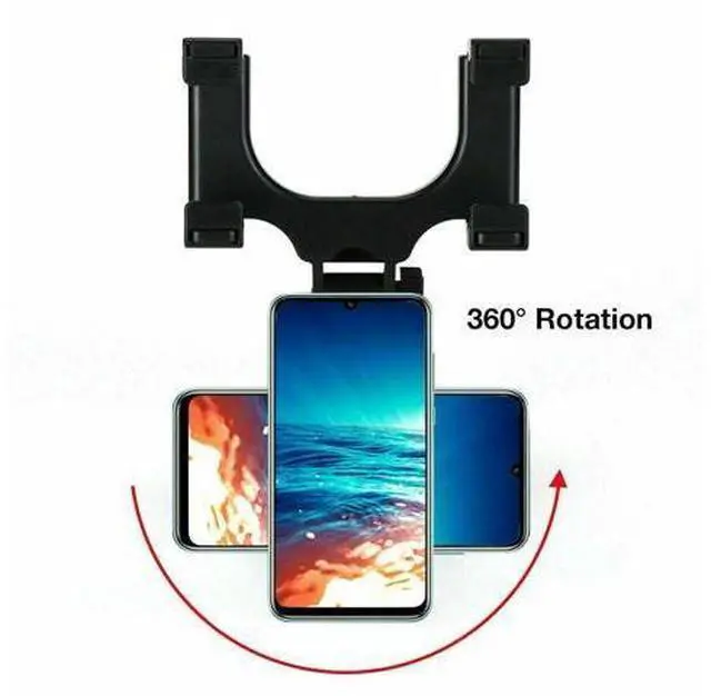 Alt view image 3 of 7 - Universal 360 Rotation Car Rear View Mirror Mount Stand GPS Cell Phone Holder US