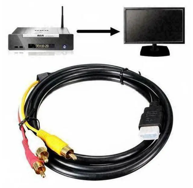 Alt view image 2 of 7 - 5FT NEW HDMI Male To 3 RCA Video Audio AV Transmitter Adapter Cable HDTV 1080